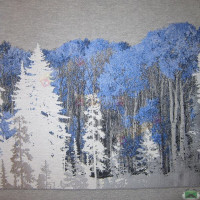 Ткань гобелен Forest Blue