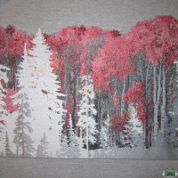 Ткань гобелен Forest Red