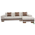 Ткань Рогожка Lumins Stripe Dark Brown