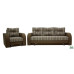 Ткань Рогожка Lumins Stripe Dark Brown