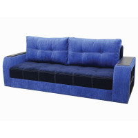 Прямий диван Фабрика "Київ" Дієго тканина 25 тумба праворуч Синій
